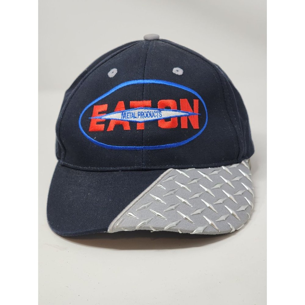 Eaton Metal Products Adjustable Hat/Cap Made By Cap America Black And Silver